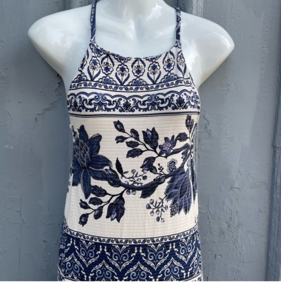 Farm Rio Ribbed Paisley Print Maxi Dress, size Small - Picture 4 of 13